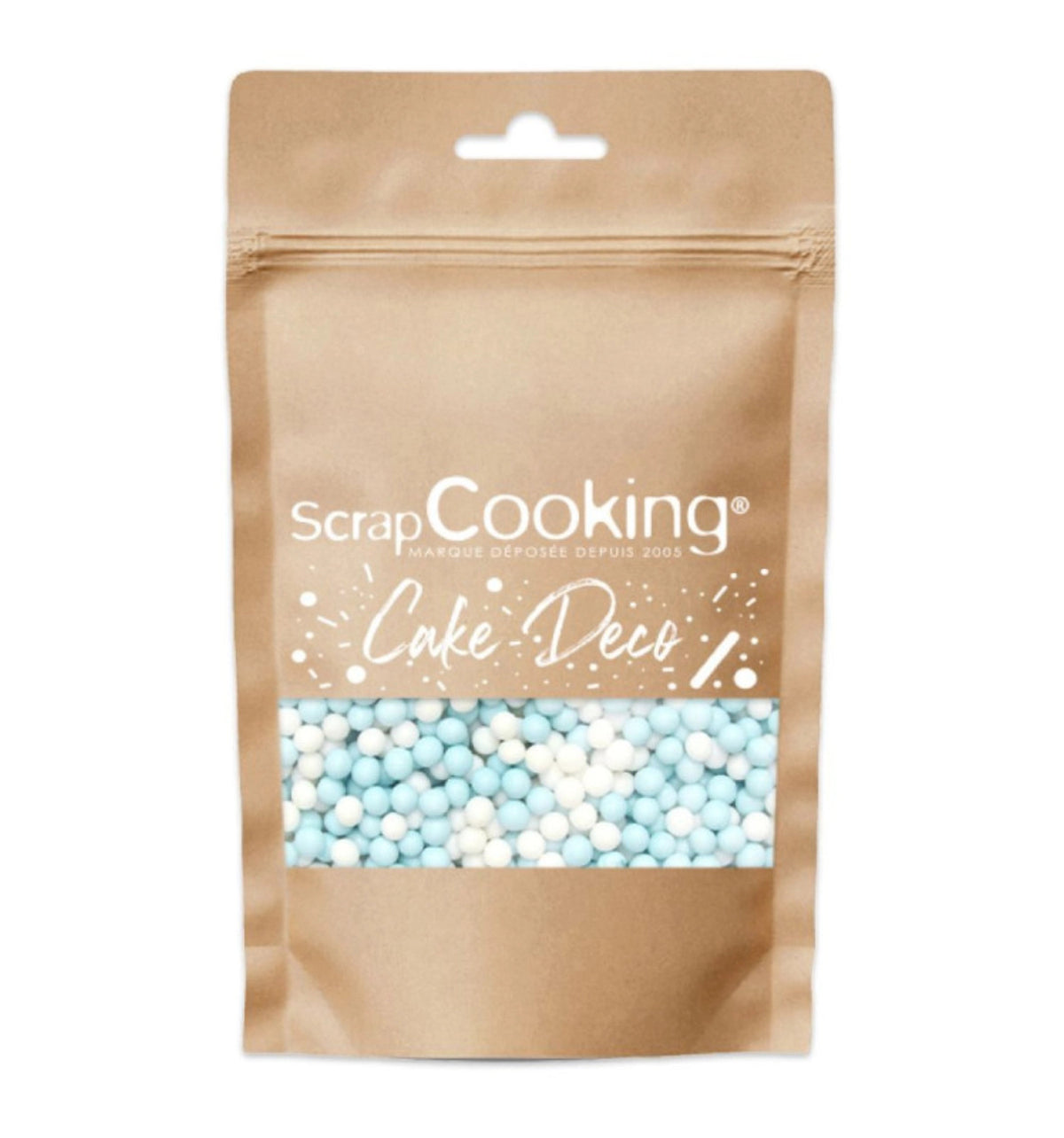 Deko Zucker Perlen weiss blau 55g in Blau präsentiert im Onlineshop von KAQTU Design AG. Zutaten ist von Scrap Cooking
