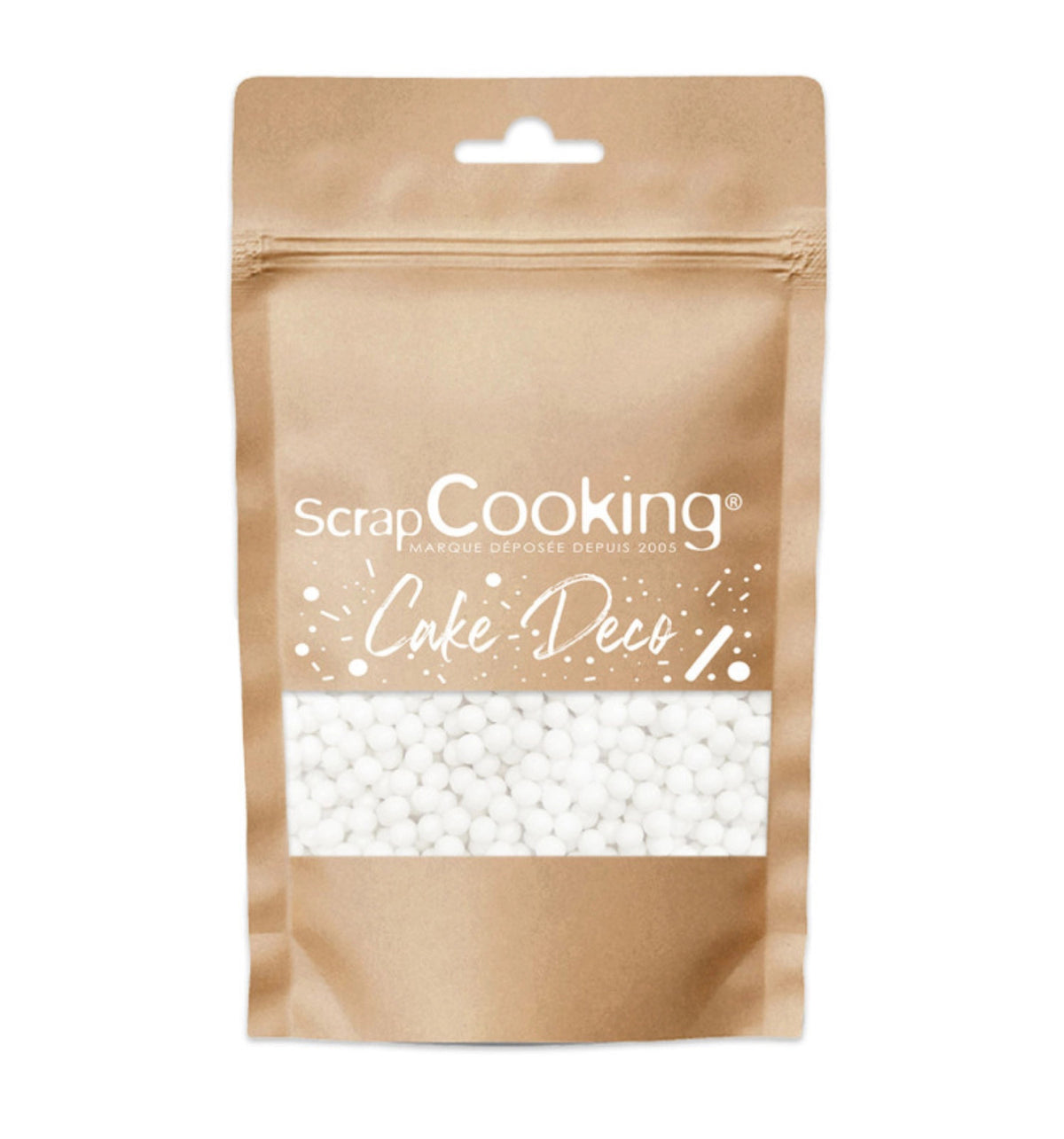 Deko Zucker Perlen weiss 55g in Weiss präsentiert im Onlineshop von KAQTU Design AG. Zutaten ist von Scrap Cooking