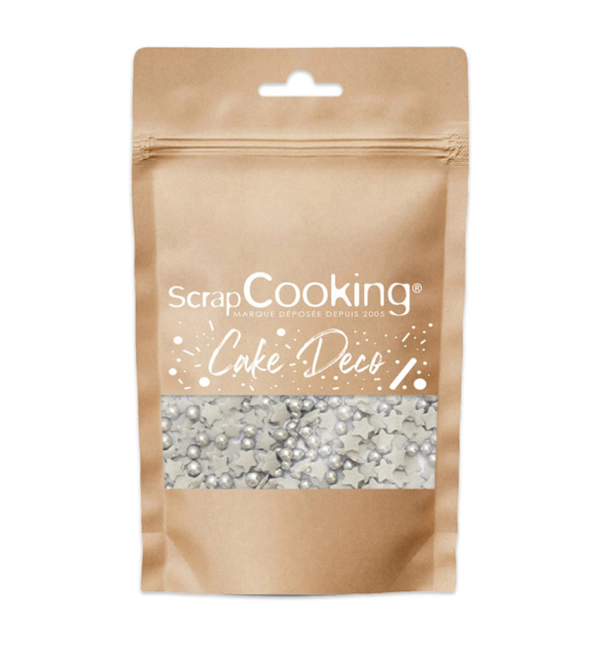 Deko Zucker Sterne und Perlen silber 55g in Silber präsentiert im Onlineshop von KAQTU Design AG. Zutaten ist von Scrap Cooking
