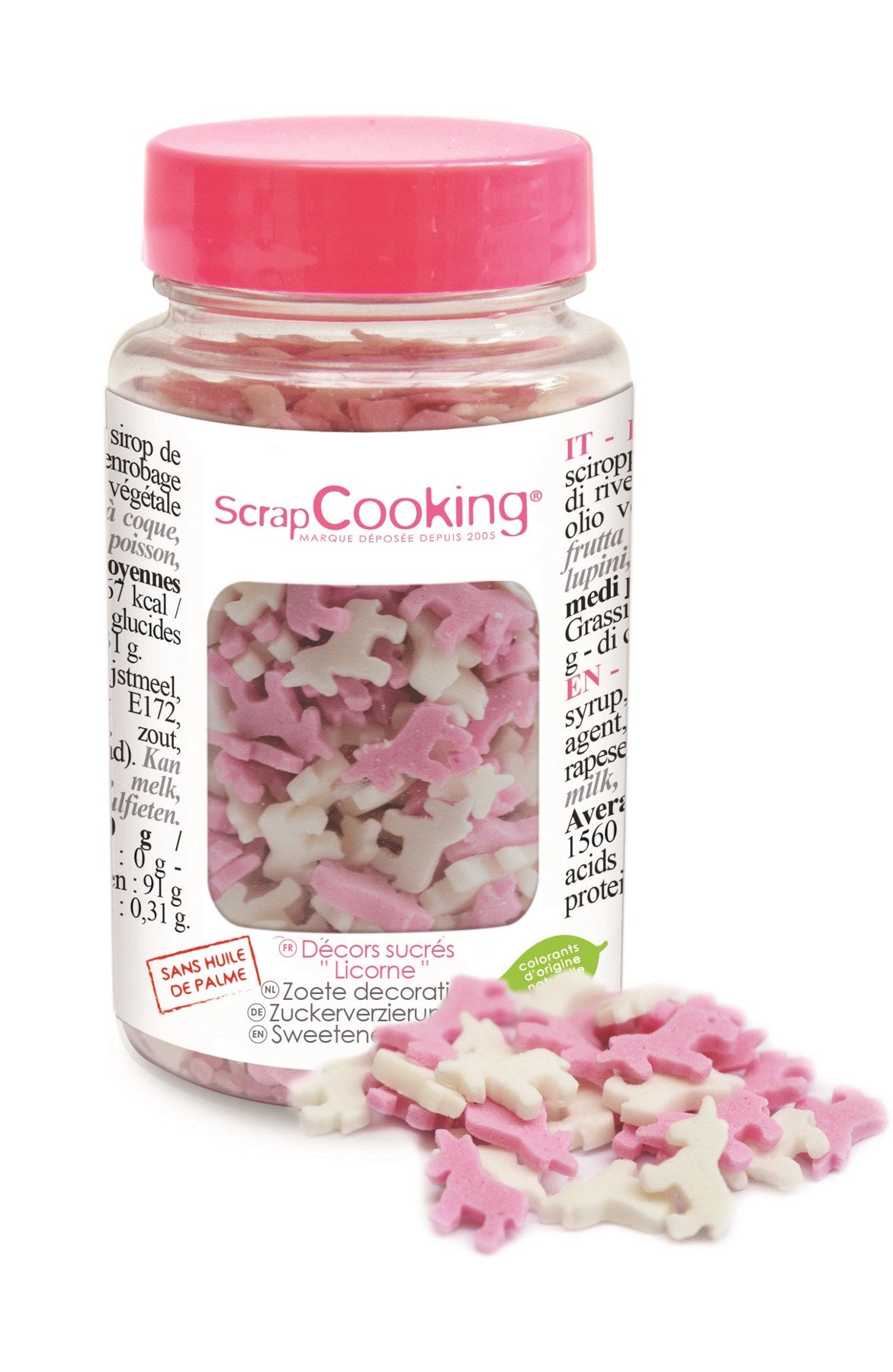 Deko Zucker Einhorn u. Herz 50g in Pink präsentiert im Onlineshop von KAQTU Design AG. Zutaten ist von Scrap Cooking