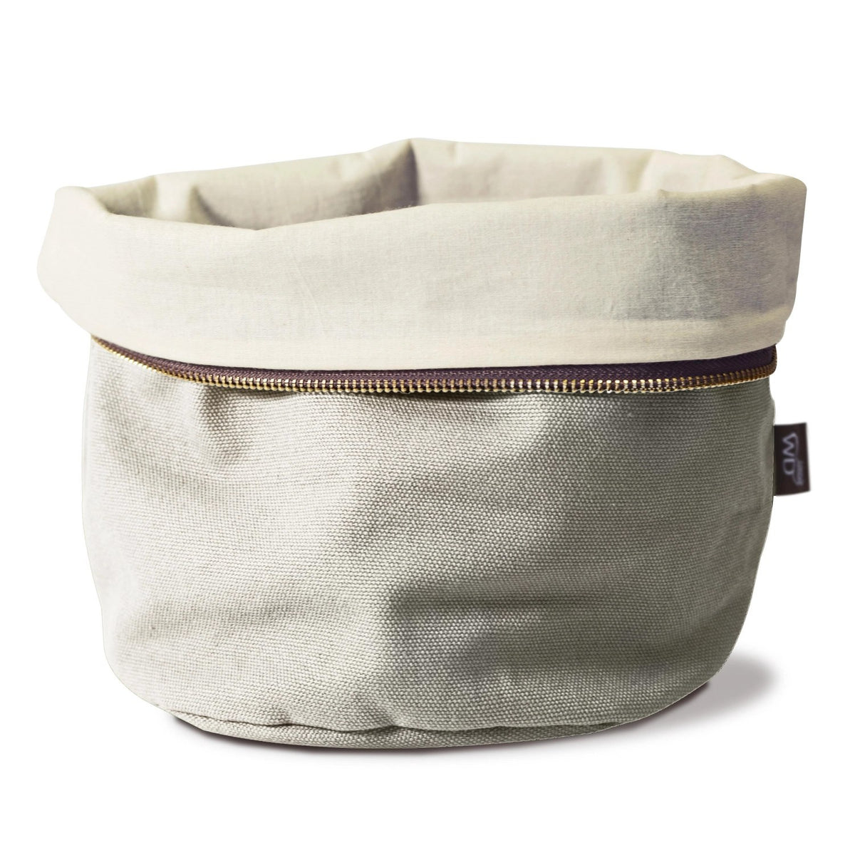 Beige Brottasche aus Baumwolle mit rundem Kissen, gefüllt mit Kirschkernen, Durchmesser 20cm, von Easy Life im Brotsack-Design.