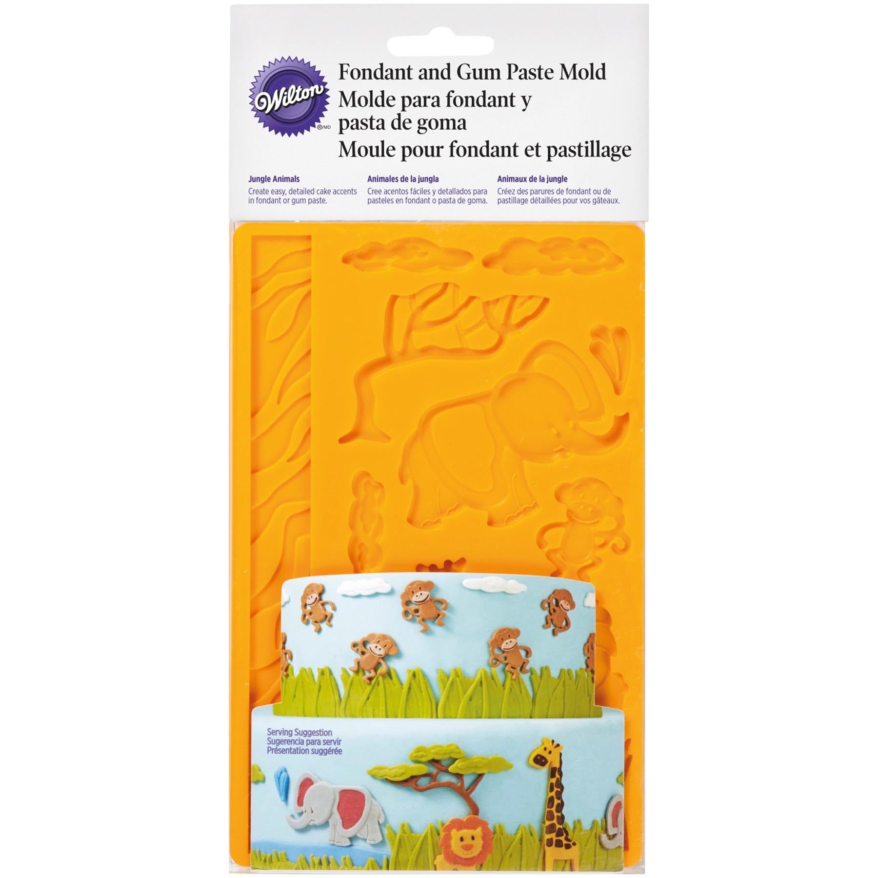 Form für Fondant/Blütenpaste Dschungel Tiere in Orange präsentiert im Onlineshop von KAQTU Design AG. Küchenhelfer ist von Wilton