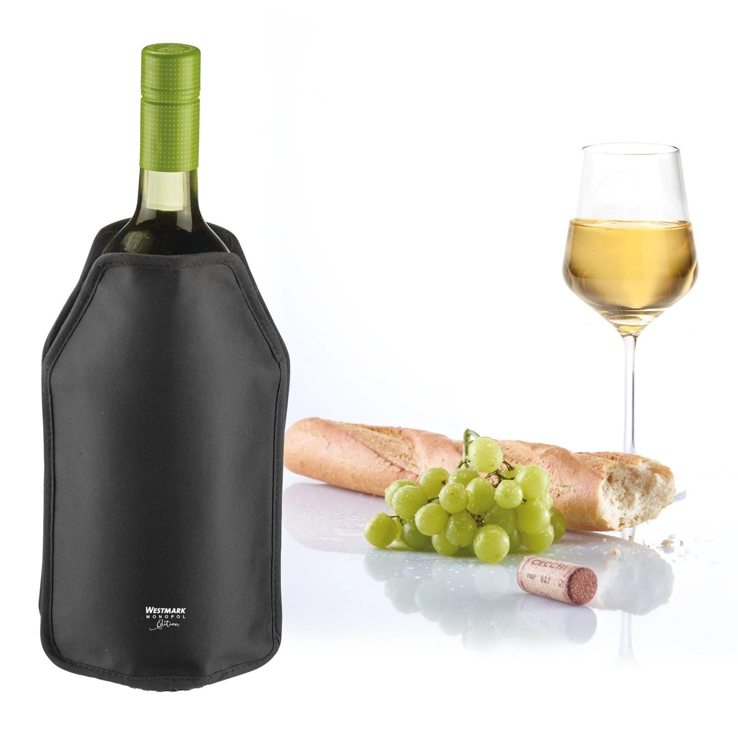Kühlmanschette Polar Monopol Edition von Westmark, stilvoller Flaschenkühler für optimale Kühlung von Getränken, ideal für Partys und besondere Anlässe.