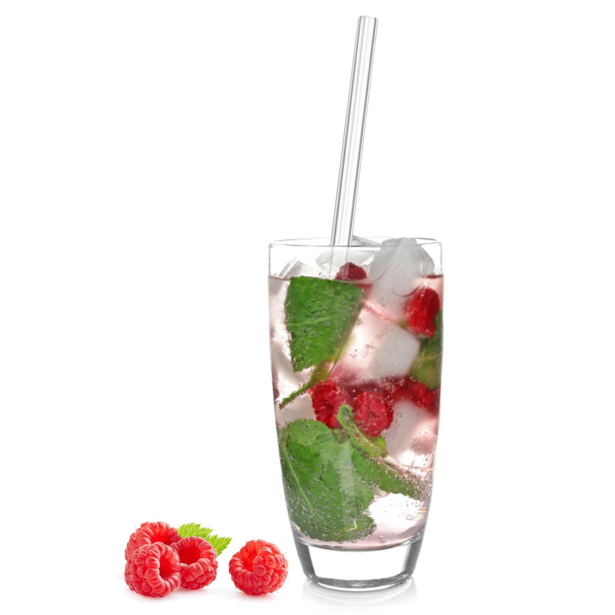 6 Trinkhalme Glas u. Reinigungsbürstchen, D8 x 200 mm in Transparent präsentiert im Onlineshop von KAQTU Design AG. Barzubehör ist von Westmark