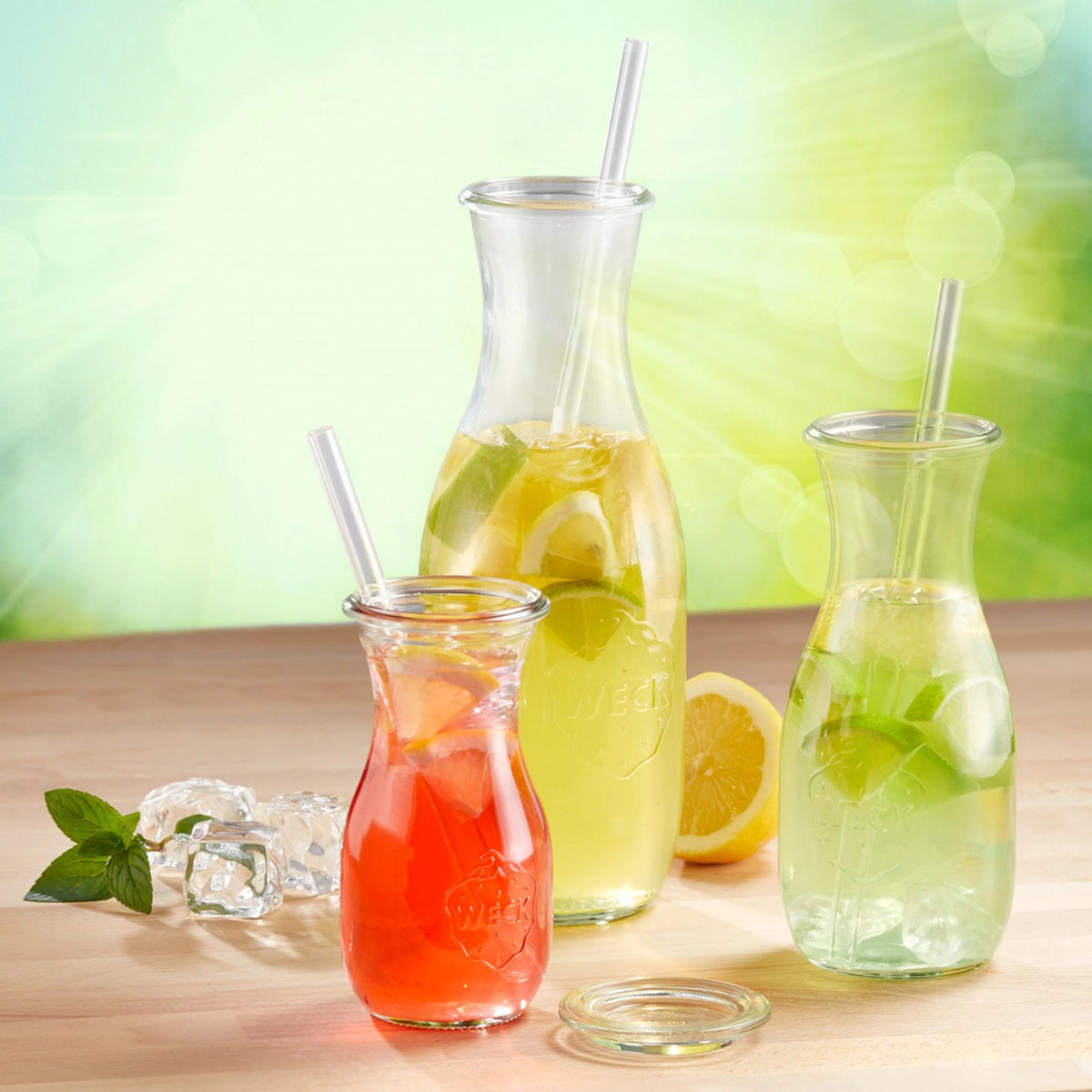 6 Trinkhalme Glas u. Reinigungsbürstchen, D8 x 200 mm in Transparent präsentiert im Onlineshop von KAQTU Design AG. Barzubehör ist von Westmark