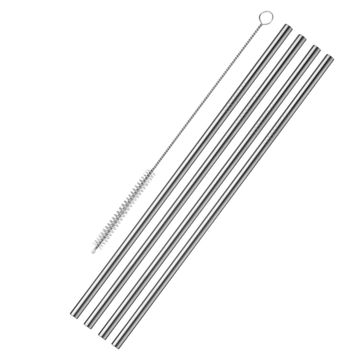 4 Trinkhalme Edelstahl geradeu. Reinigungsb. in Silber präsentiert im Onlineshop von KAQTU Design AG. Barzubehör ist von Westmark