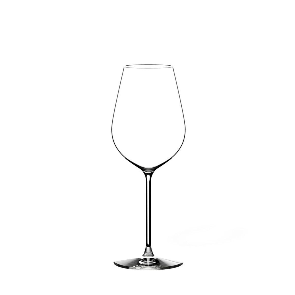 Transparentes Weinglas Hommage 38cl von Lehmann Glass, schlanke Form mit hohem Stiel und rundem Kelch, freigestellt fotografiert.