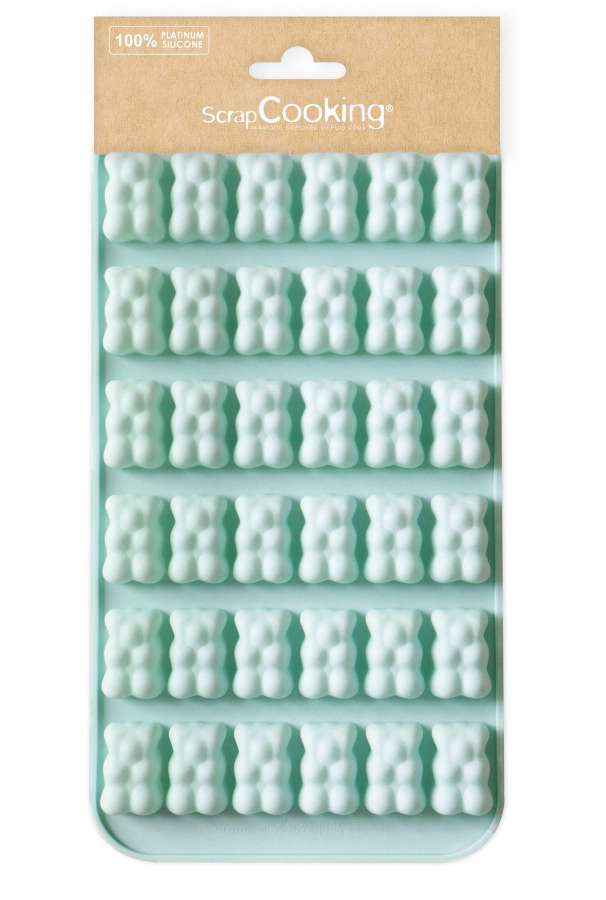 36er Silikonbackform Gummibären klein in Grün präsentiert im Onlineshop von KAQTU Design AG. Backform / Backblech ist von Scrap Cooking