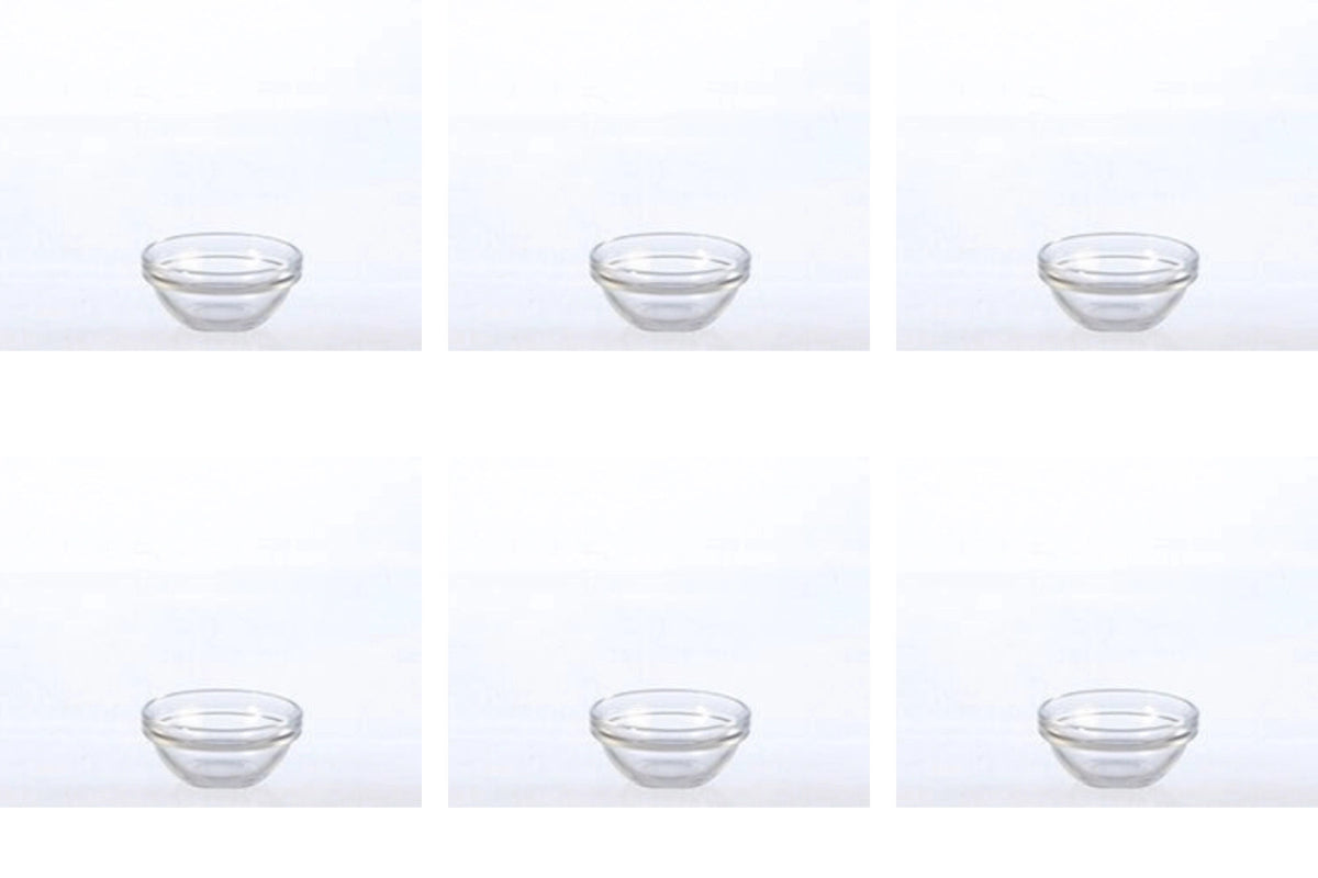 6er Set Empilable Glasschale rund  stapelbar 6cm in Transparent präsentiert im Onlineshop von KAQTU Design AG. Schale ist von GHA
