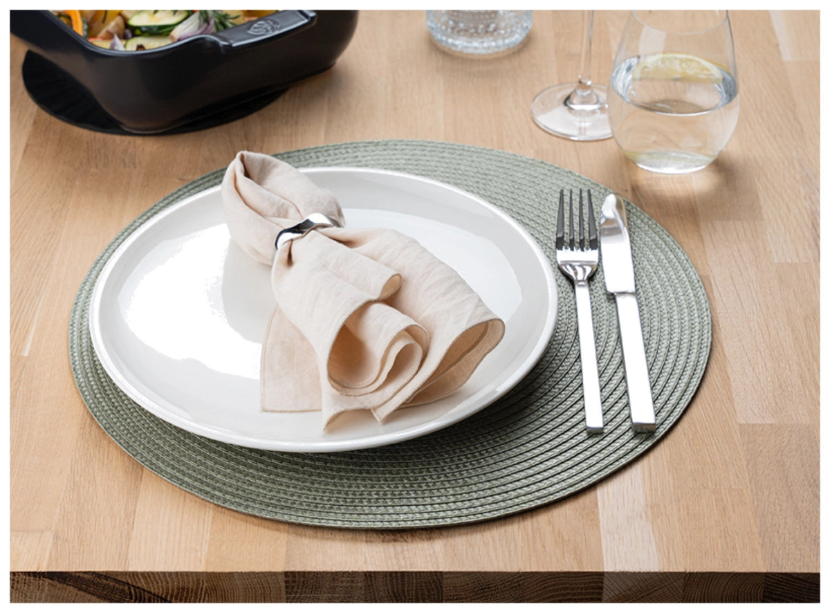 Tischset rund, schilf, D:38 cm in Silber präsentiert im Onlineshop von KAQTU Design AG. Tischset ist von Continenta