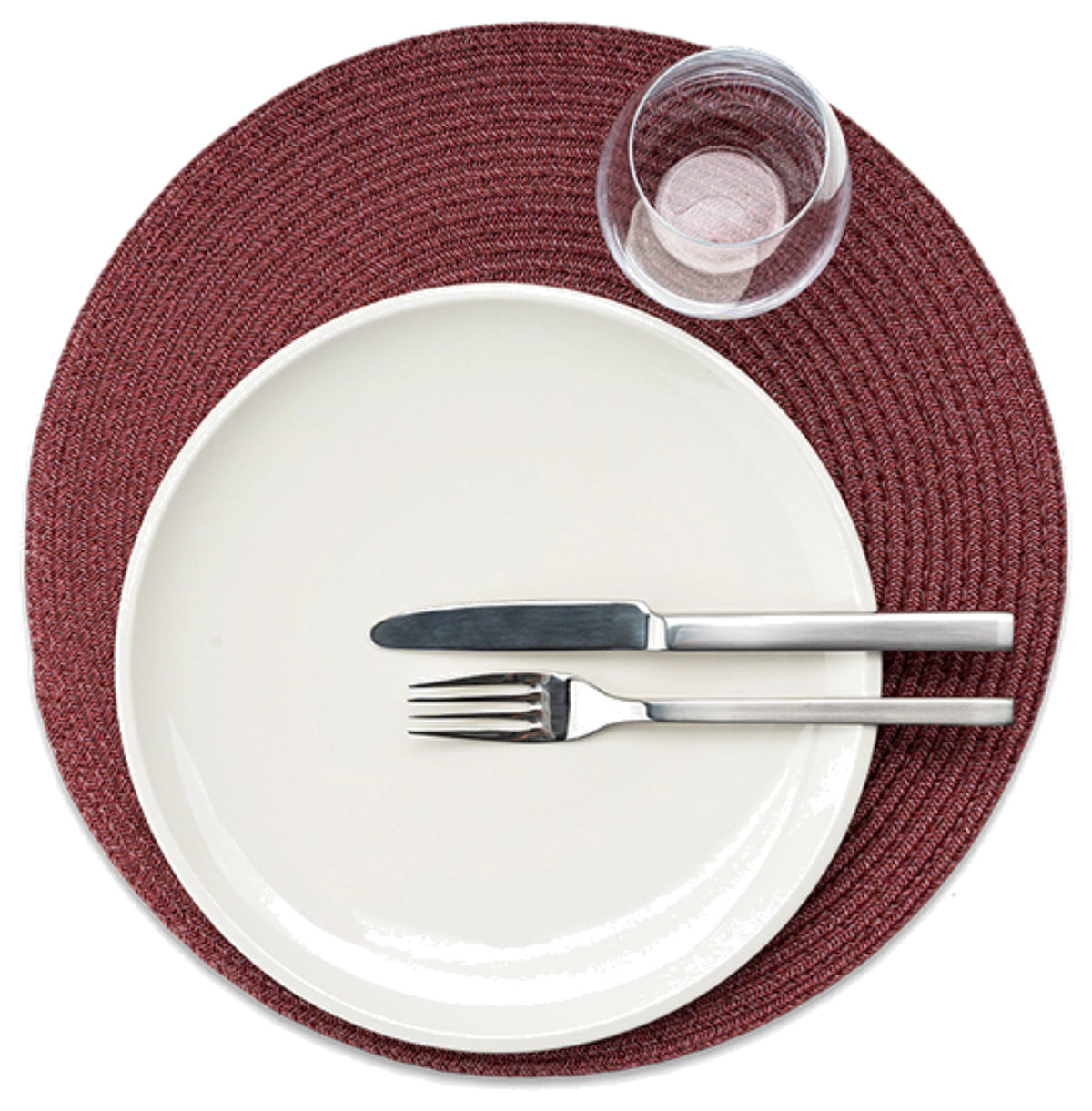 Tischset rund, weinrot in Rot präsentiert im Onlineshop von KAQTU Design AG. Tischset ist von Continenta