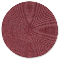 Round placemat, wine red