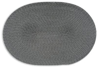 Placemat oval, dark gray