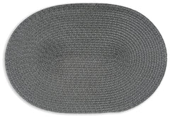 Placemat oval, dark gray