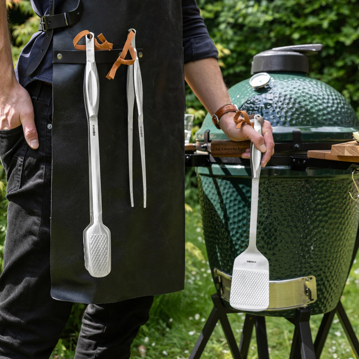 3tlg Monaco+ BBQ Essentials in Grau präsentiert im Onlineshop von KAQTU Design AG. Grillzubehör ist von Boska