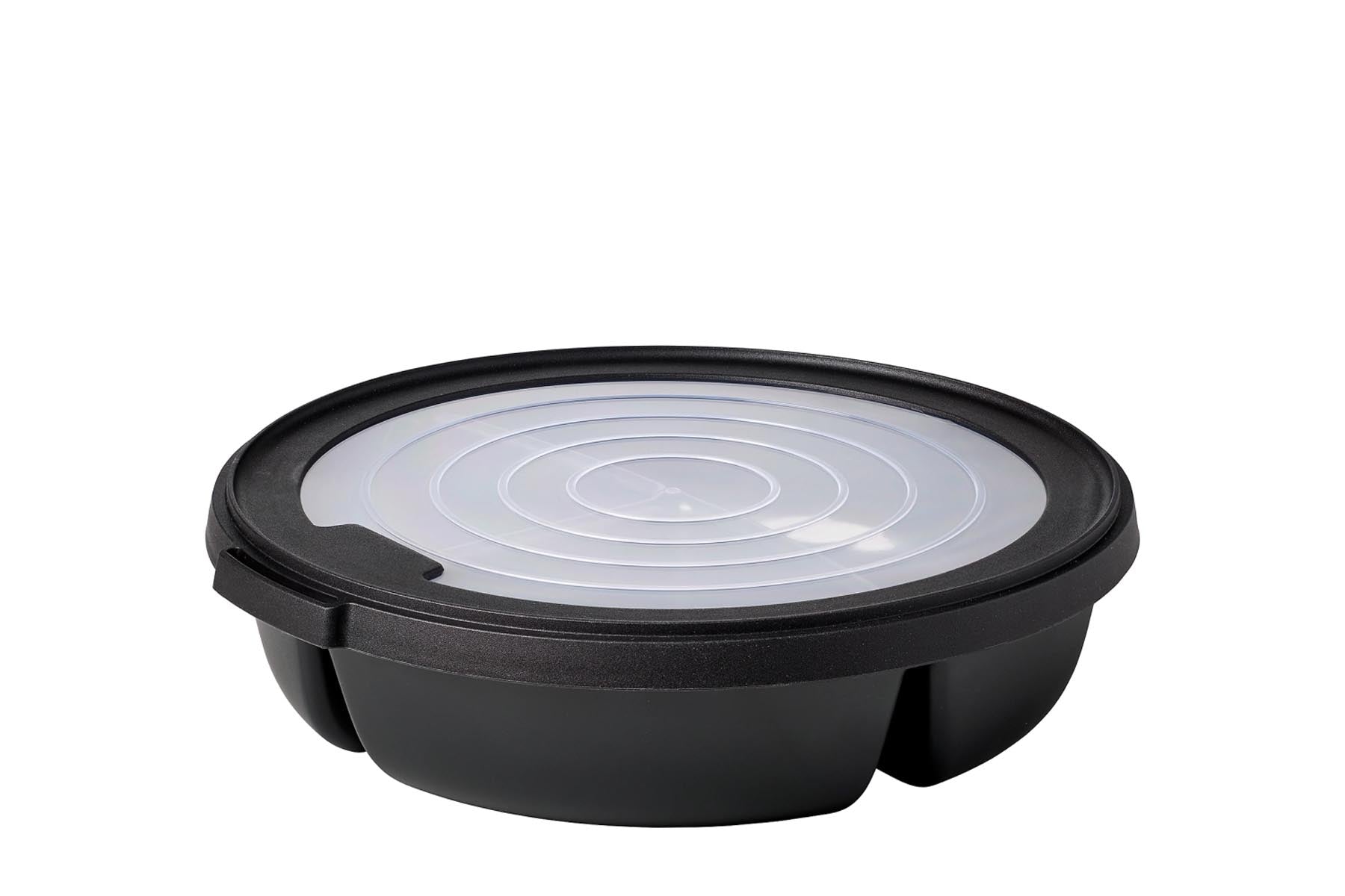 Mepal pro, Essschale duo 350+700ml, PET, nordic black in Schwarz präsentiert im Onlineshop von KAQTU Design AG. Schale ist von Mepal Pro