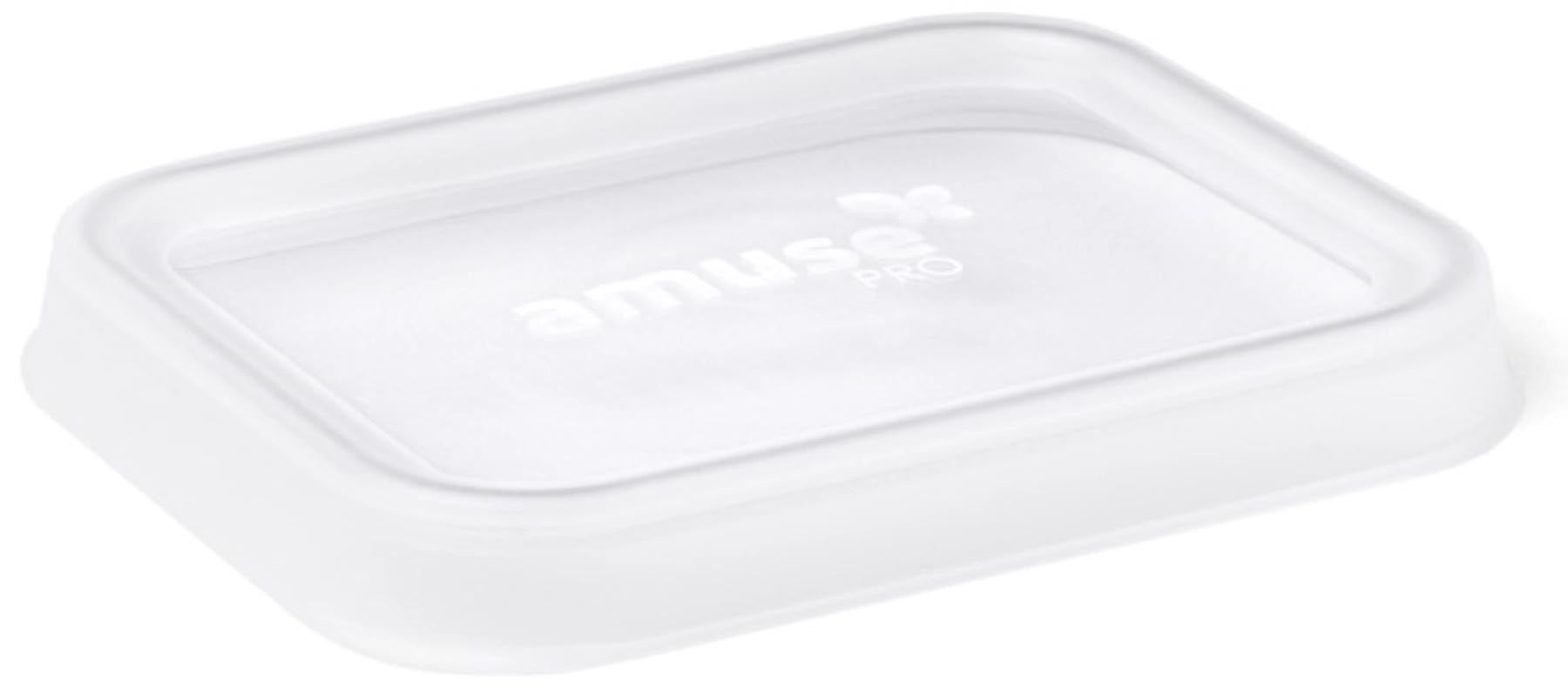 Amuse Pro Deckel zu Mehrwegschale S schwarz in Transparent präsentiert im Onlineshop von KAQTU Design AG. Snackbox ist von Amuse