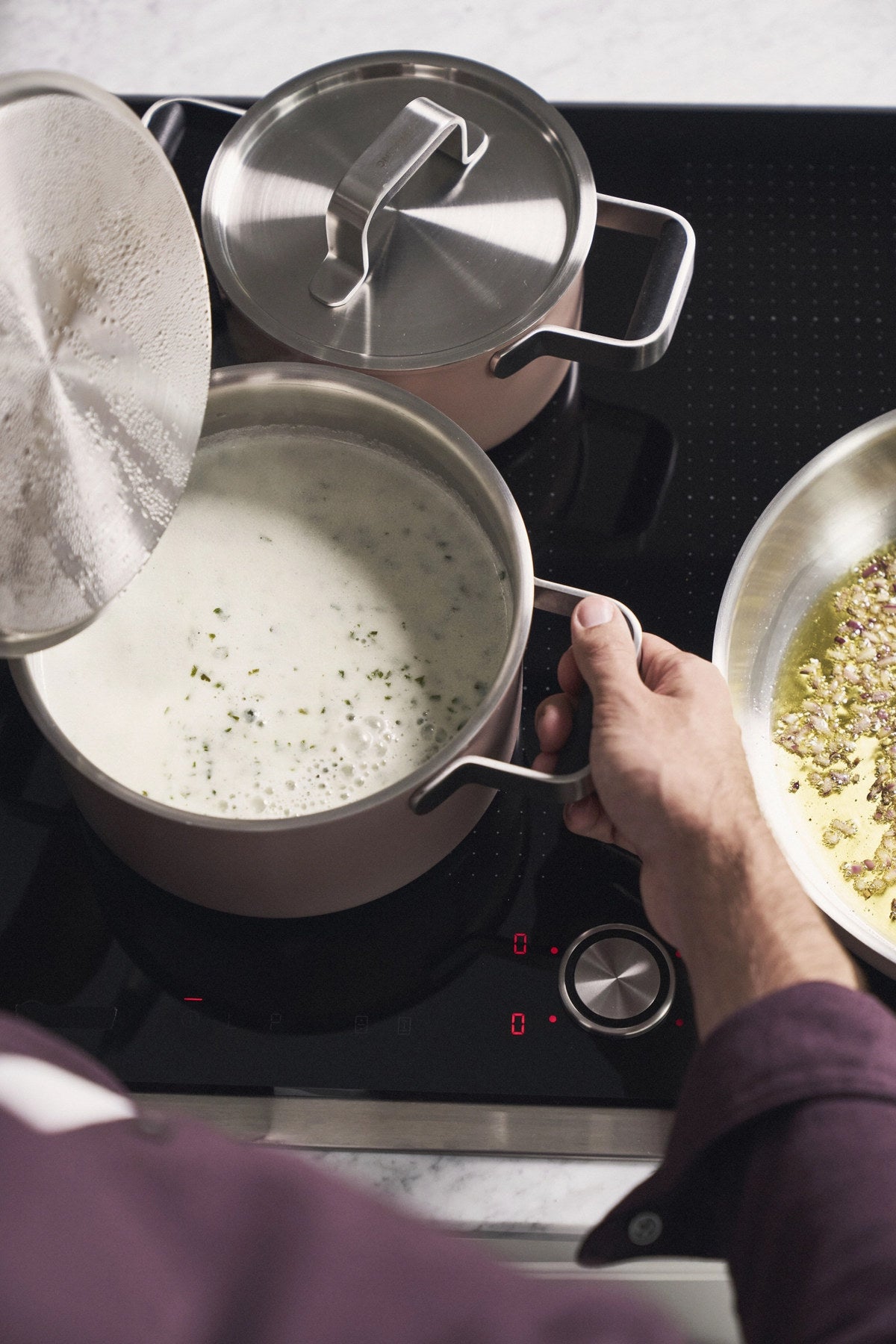 3tlg. Pure Kochgeschirrset in Silber präsentiert im Onlineshop von KAQTU Design AG.  ist von Zwilling