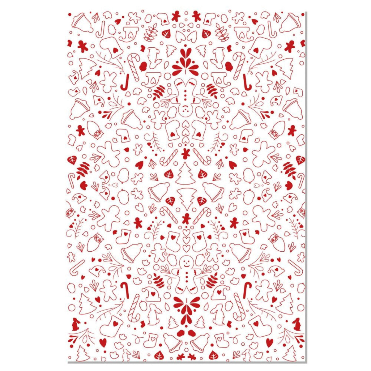 2er Set Transferbögen Weinachtsmotive Schokogeschmack rot in Braun präsentiert im Onlineshop von KAQTU Design AG. Zutaten ist von Scrap Cooking