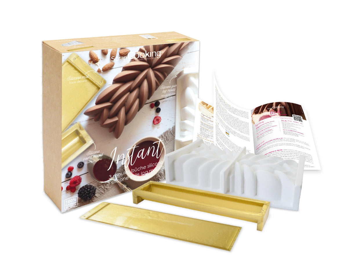 3er Set Bûche Instant in Weiss präsentiert im Onlineshop von KAQTU Design AG. Backform / Backblech ist von Scrap Cooking