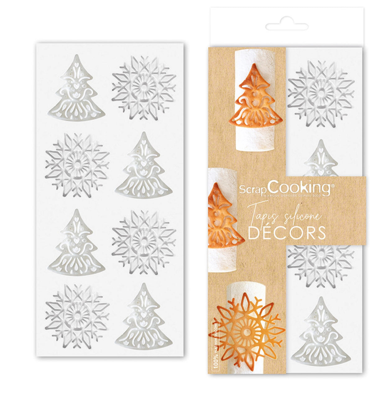 Backform für Kuchentopper Weihnachten gemischt in Weiss präsentiert im Onlineshop von KAQTU Design AG. Backform / Backblech ist von Scrap Cooking