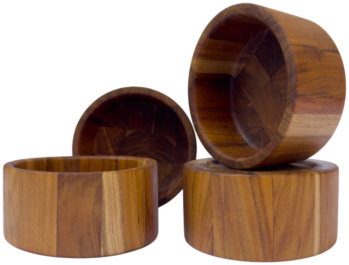 4er Set Bold Schale D15cm H9cm in Braun präsentiert im Onlineshop von KAQTU Design AG. Schale ist von Teak Haus