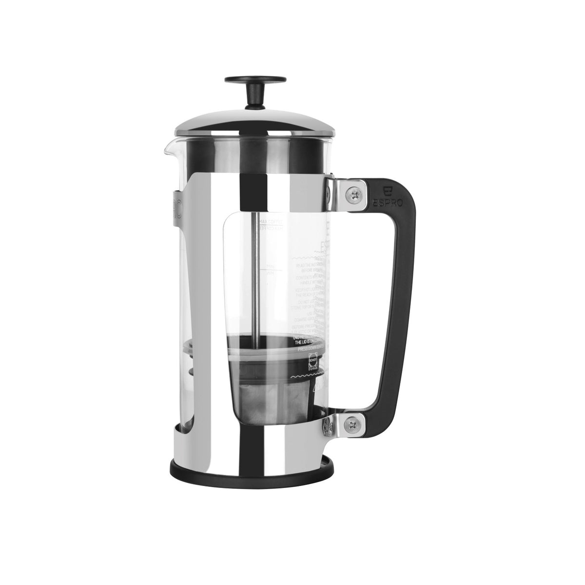 French Press P5 532ml Kunststoff glänzend in Silber präsentiert im Onlineshop von KAQTU Design AG. Küchengerät ist von Espro
