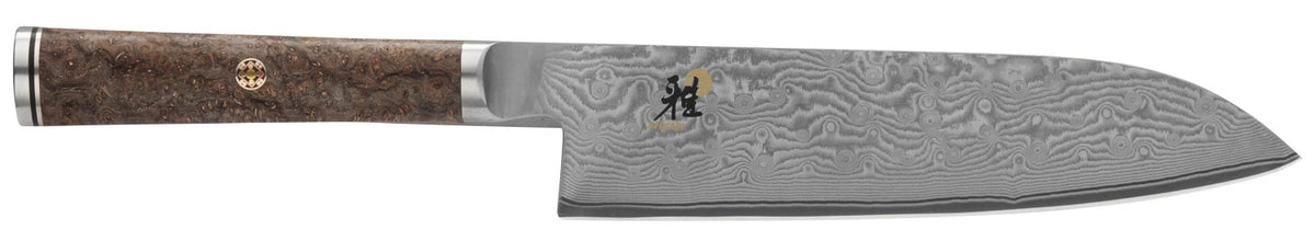 5000 MCD 67 Santoku 14cm in Braun präsentiert im Onlineshop von KAQTU Design AG. Damastmesser ist von Miyabi