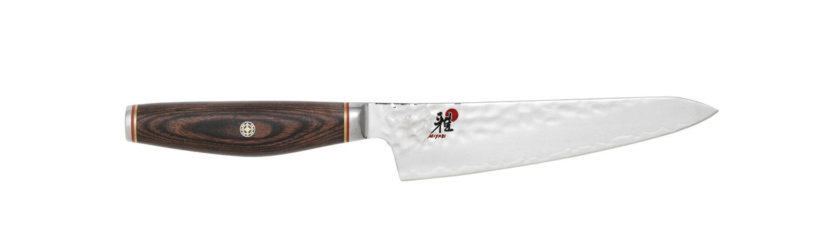 6000 MCT Shotoh 14cm in Braun präsentiert im Onlineshop von KAQTU Design AG. Damastmesser ist von Miyabi