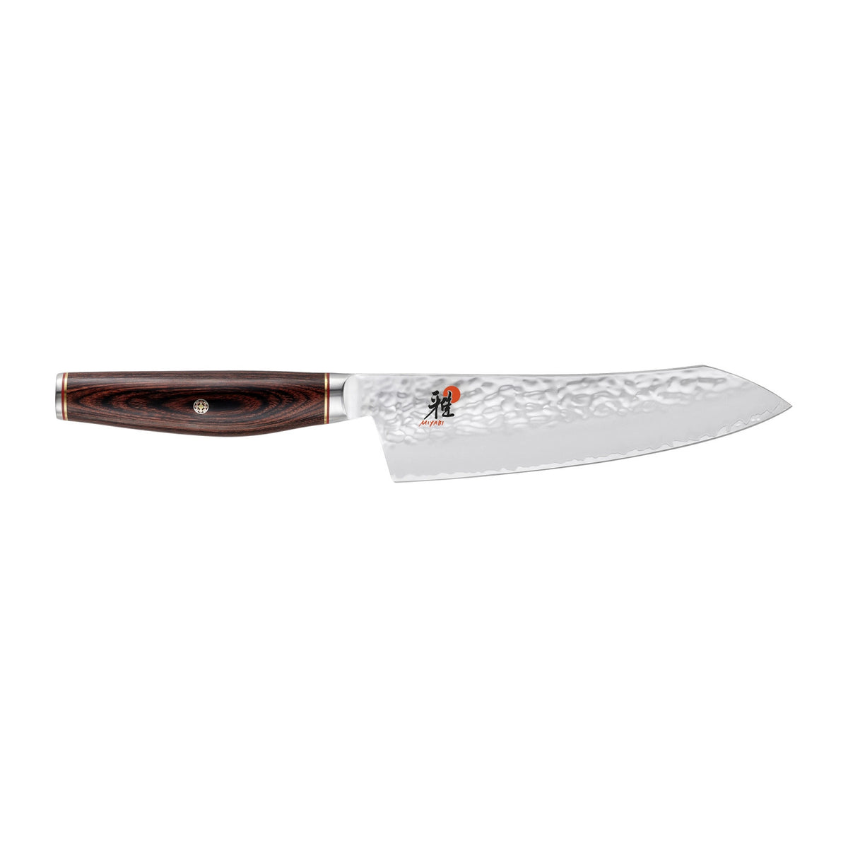 6000 MCT Rocking Santoku 18cm in Braun präsentiert im Onlineshop von KAQTU Design AG. Damastmesser ist von Miyabi