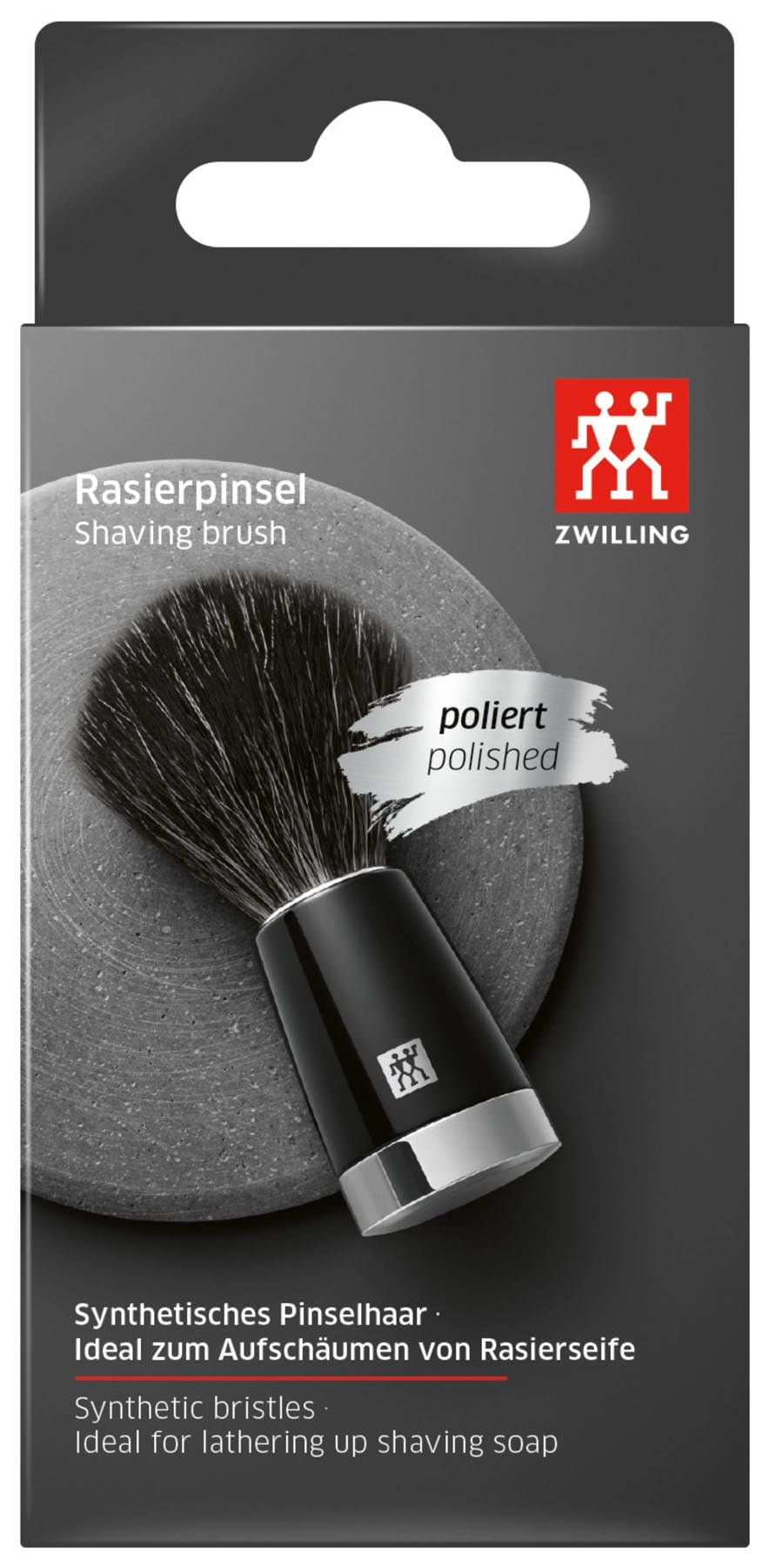 Eleganter Rasierpinsel in Schwarz von Zwilling Beauty, ideal für ein sanftes Rasurerlebnis und optimale Schaumverteilung.