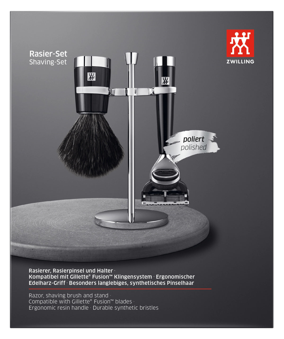 Classic Rasier Set mit Rasierer in Schwarz präsentiert im Onlineshop von KAQTU Design AG. Körperpflege ist von Zwilling Beauty