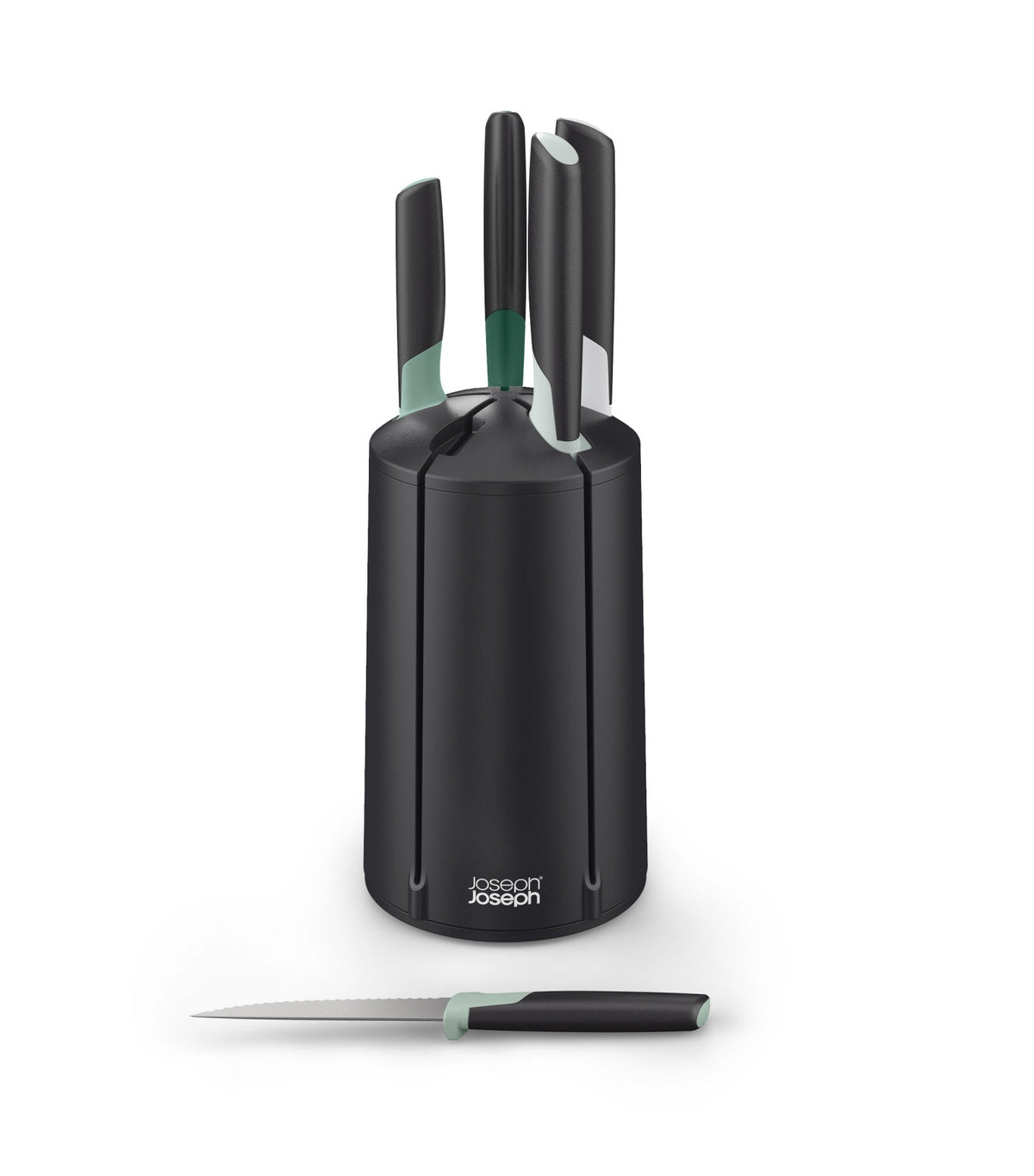 Elevate Messer Karussell 5tlg. sage in Grün präsentiert im Onlineshop von KAQTU Design AG. Küchenmesser ist von Joseph Joseph