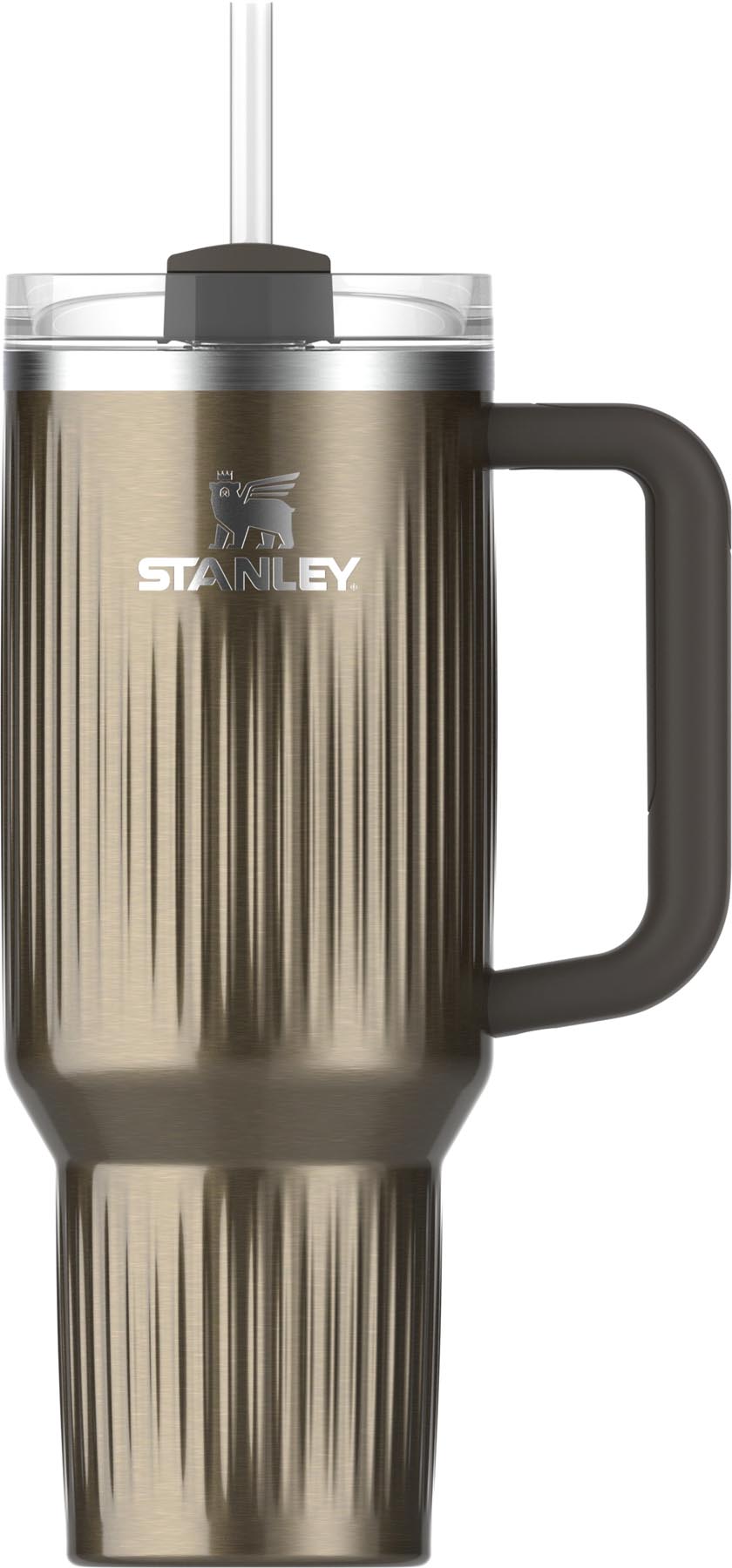 Quencher Fluted 1.18l gunmetal shine in Schwarz präsentiert im Onlineshop von KAQTU Design AG. Aufbewahrungsbehälter ist von Stanley