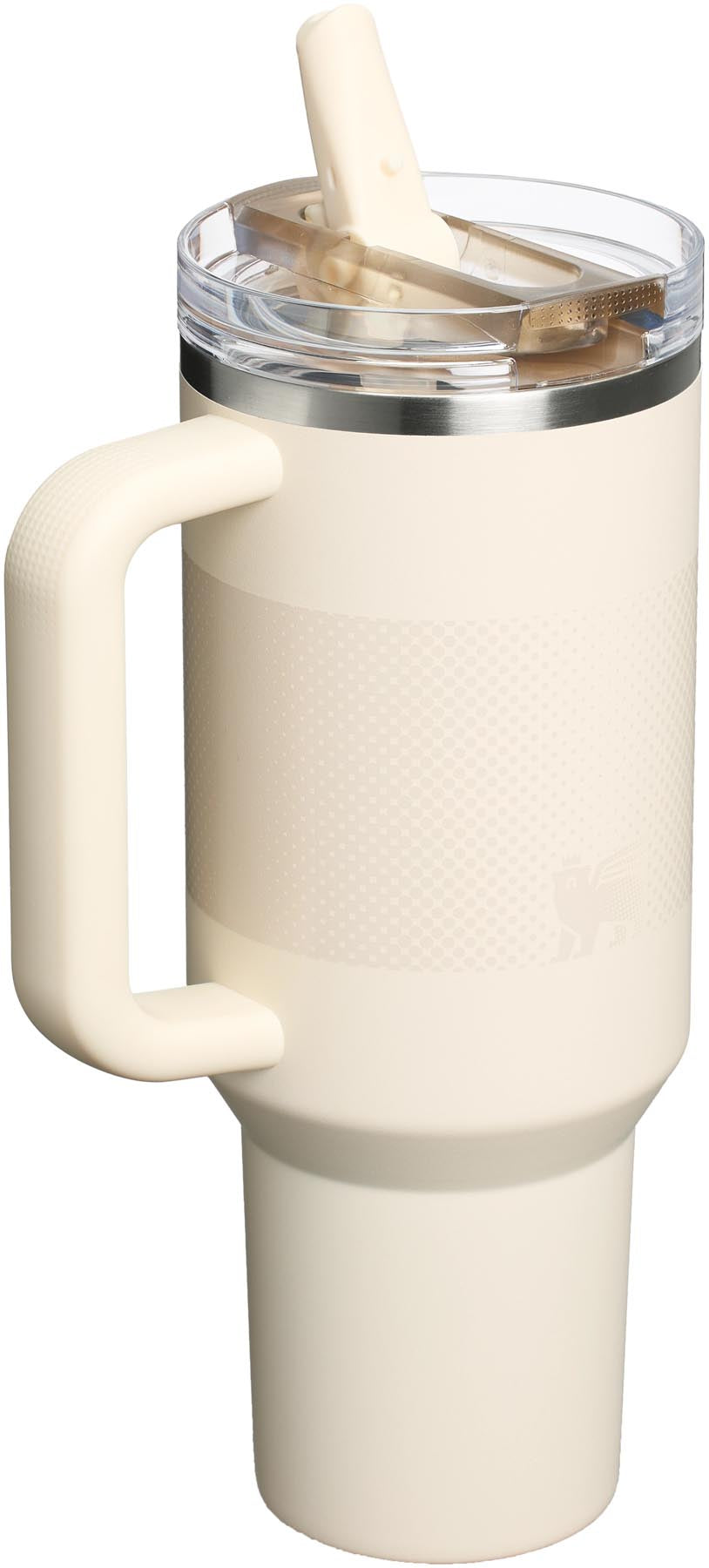 Stylische Thermosflasche Quencher ProTour mit Flip Straw in sanftem Cream Fade, ideal für unterwegs und perfekt für kalte Getränke.