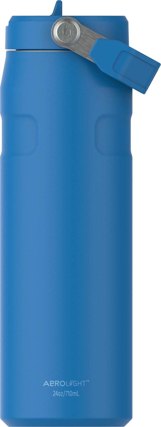 Stylische 0.7l IceFlow Flip Straw Flasche in leuchtendem Azure, ideal für unterwegs. Hochwertige Stanley Thermosflasche für erfrischende Getränke.