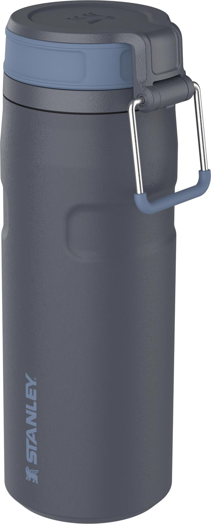 Stylische Stanley Thermosflasche IceFlow Twist in Twilight-Blau, 0.47l, ideal für kalte Getränke und unterwegs.