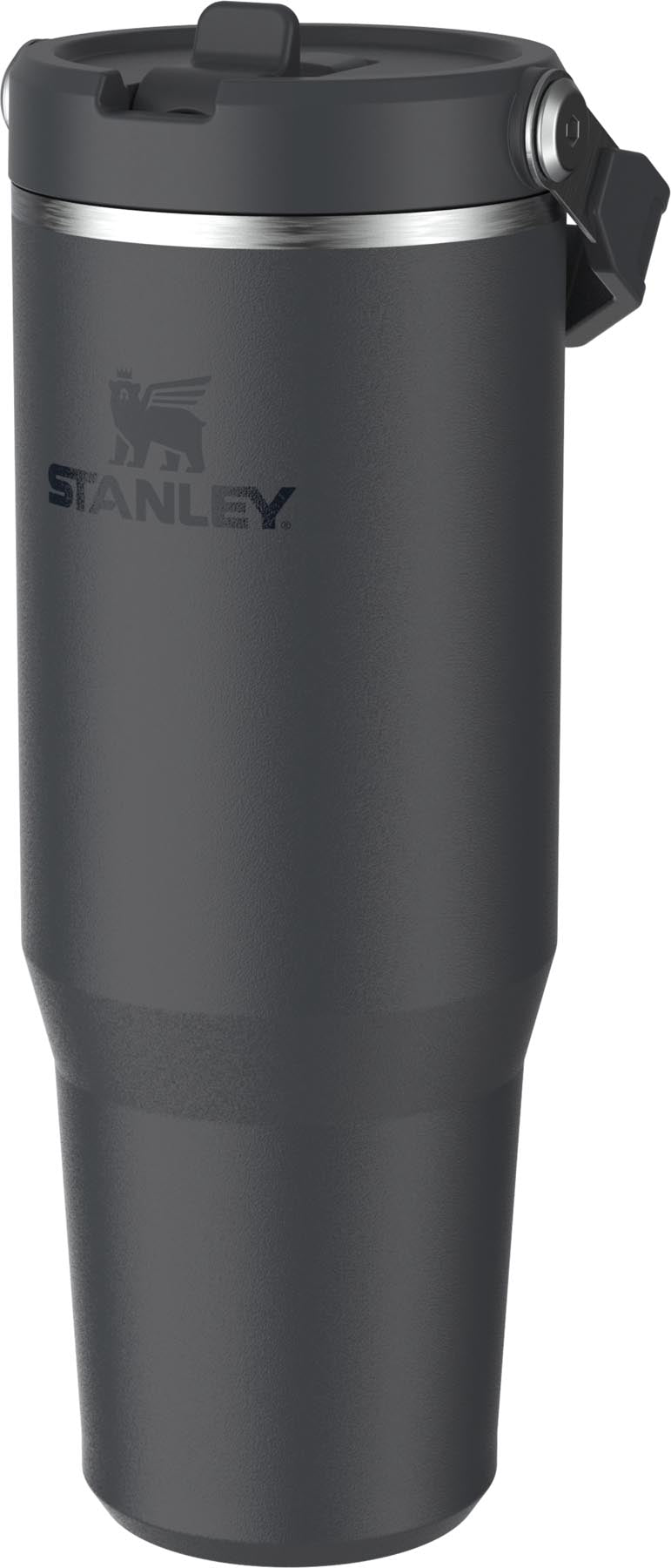 Stylischer Stanley IceFlow Flip Straw Becher in Schwarz, 0.89l, ideal für kalte Getränke und unterwegs. Perfekt für aktive Lebensstile.