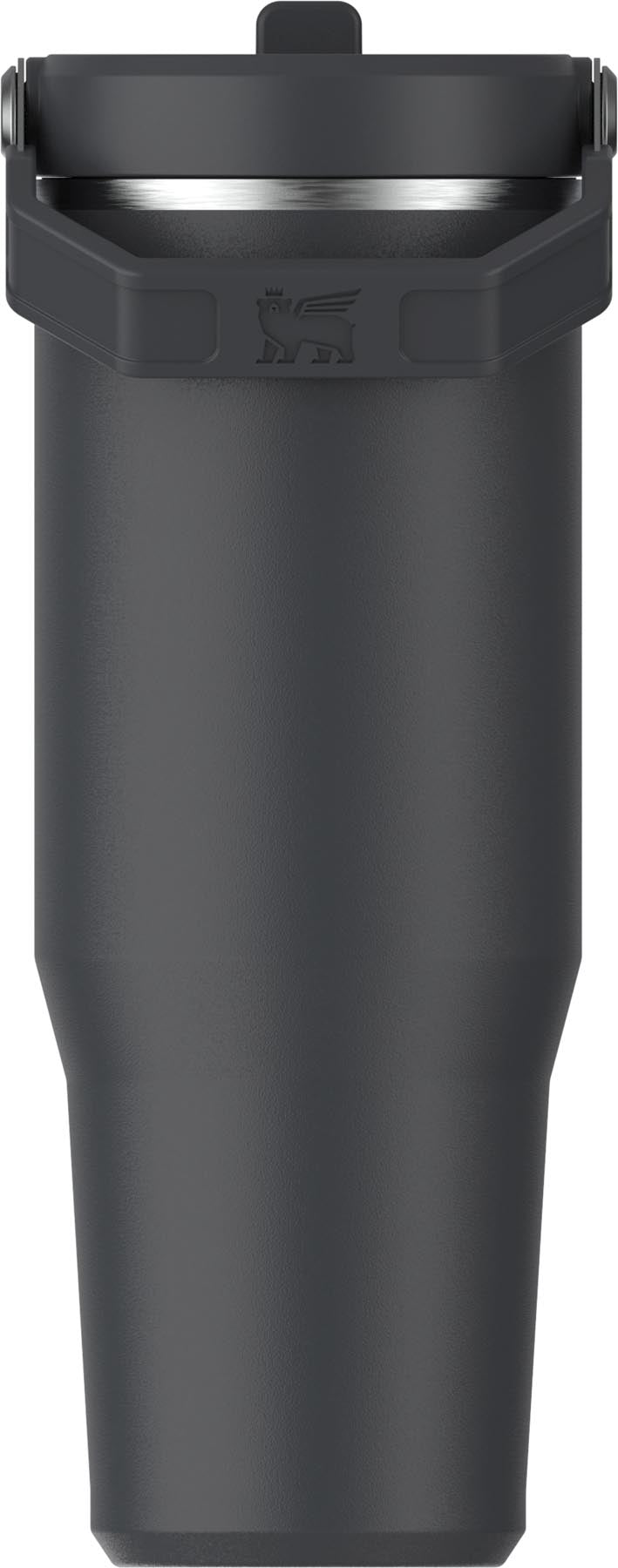 Schwarzer Stanley IceFlow Flip Straw Becher mit 0.89l Fassungsvermögen, ideal für erfrischende Getränke unterwegs und beim Sport.
