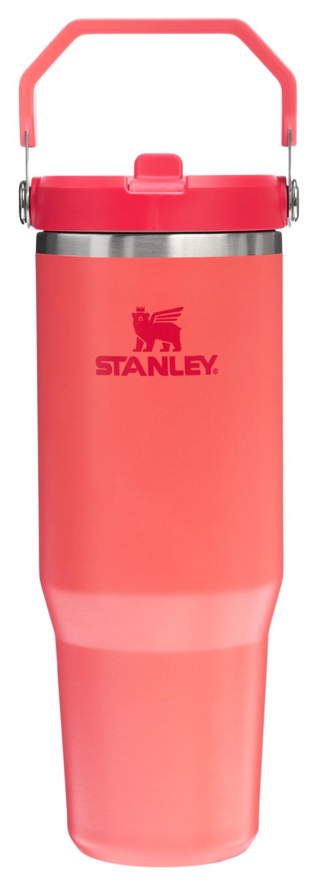 IceFlow Flip Straw Becher 0.89l hot coral in Rot präsentiert im Onlineshop von KAQTU Design AG. Aufbewahrungsbehälter ist von Stanley
