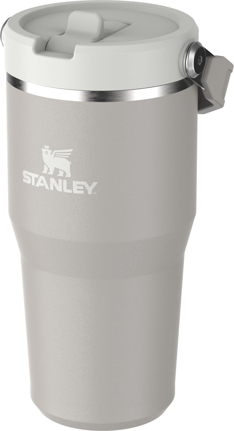 Stylischer Stanley IceFlow Flip Straw Becher in elegantem Grau (0.6l) – ideal für kalte Getränke unterwegs.