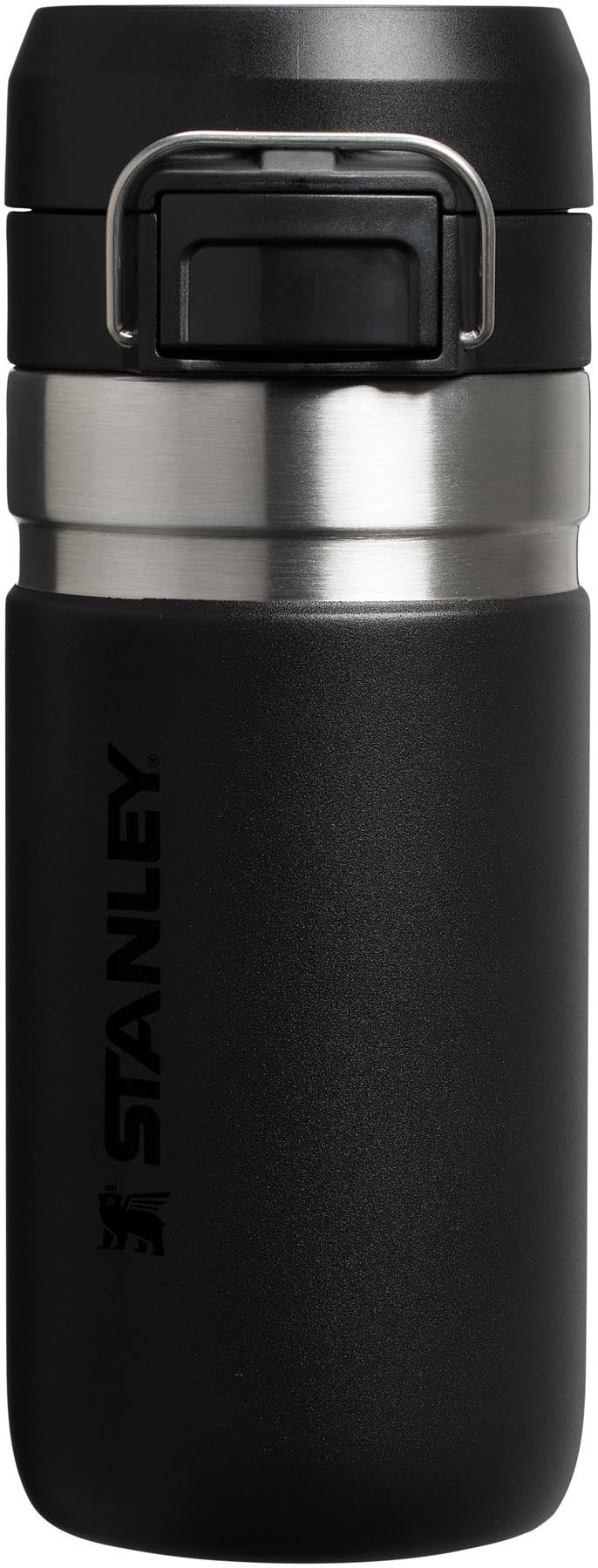Quick-Flip Wasserflasche 0.47l black 2.0 in Schwarz präsentiert im Onlineshop von KAQTU Design AG. Aufbewahrungsbehälter ist von Stanley
