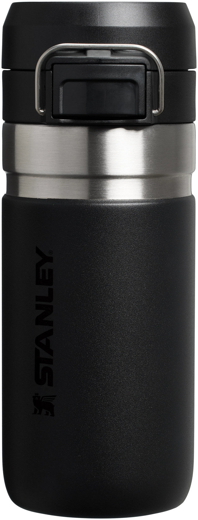 Quick-Flip Wasserflasche 0.47l black 2.0 in Schwarz präsentiert im Onlineshop von KAQTU Design AG. Thermosflasche ist von Stanley