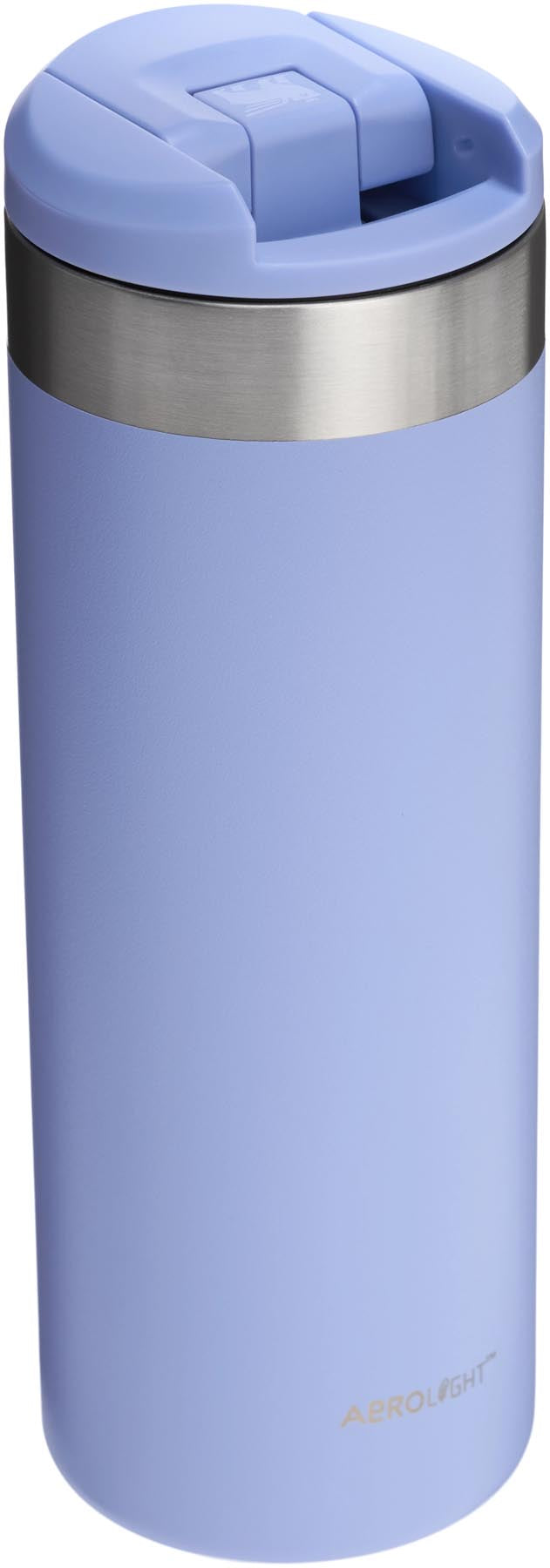 Stylische AeroLight Transit Mug in zartem Hydrangea-Violett von Stanley, ideal für unterwegs und perfekt für heiße oder kalte Getränke.