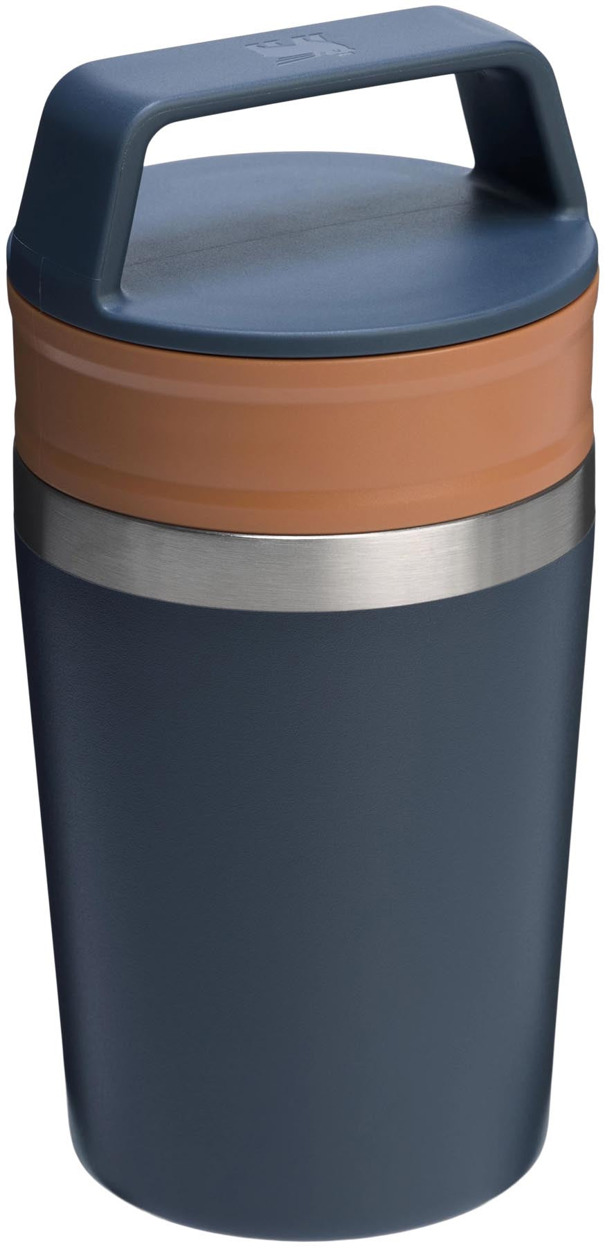 Eleganter blauer Café-To-Go Travel Mug von Stanley, 0.23l, ideal für unterwegs, mit praktischem Deckel und stilvollem Design.