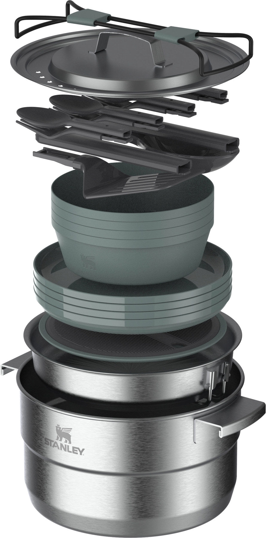 Wildfare Core komplettes Kochset 3.78l shale charcoal in Grün präsentiert im Onlineshop von KAQTU Design AG. Picknick ist von Stanley