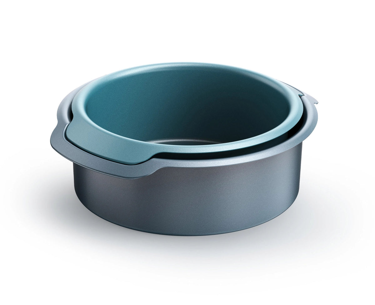 2er Set Nest Bake D20 D23 cm Backform Kuchen in Blau präsentiert im Onlineshop von KAQTU Design AG. Backform / Backblech ist von Joseph Joseph