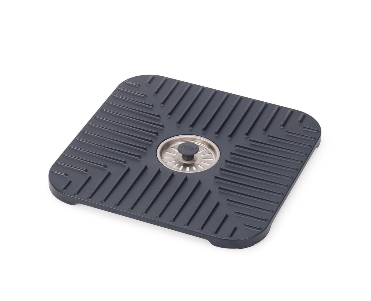 SinkShield Abtropfmatte mit Abfluss S 30x30cm ABS in Grau präsentiert im Onlineshop von KAQTU Design AG. Küchenhelfer ist von Joseph Joseph