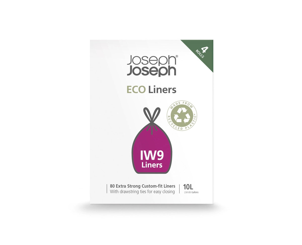 80 Stk. IW9 Eco Liners Abfallsack recycled 10l in Grau präsentiert im Onlineshop von KAQTU Design AG. Küchenhelfer ist von Joseph Joseph