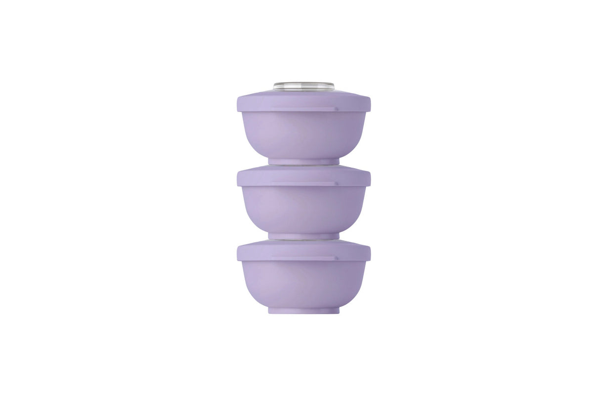 3er Set Tylla 200ml, 105x105x18cm lavender in Violett präsentiert im Onlineshop von KAQTU Design AG. Aufbewahrungsbehälter ist von Amuse